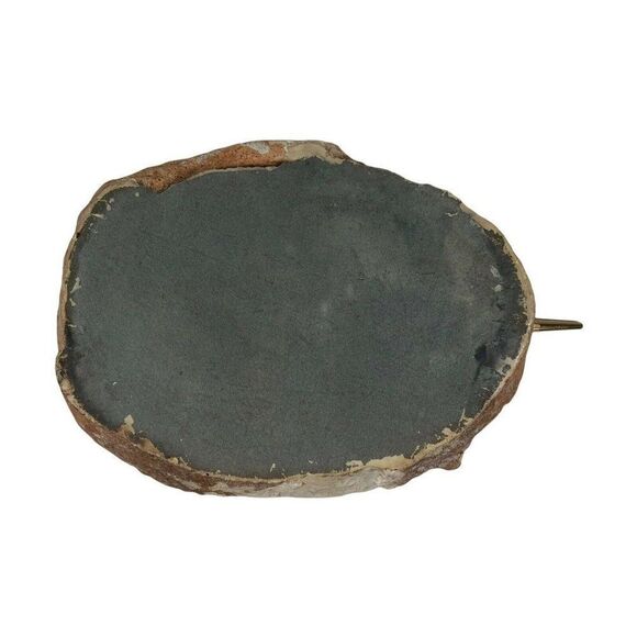 Vintage Geode Slice Gold Plated Pen Holder Customized Plate (can remove) Desk - Picture 4 of 6